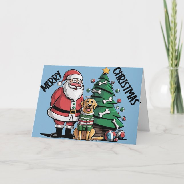 Carte Labrador Retriever drôle de chien avec l'art de Sa (Devant)
