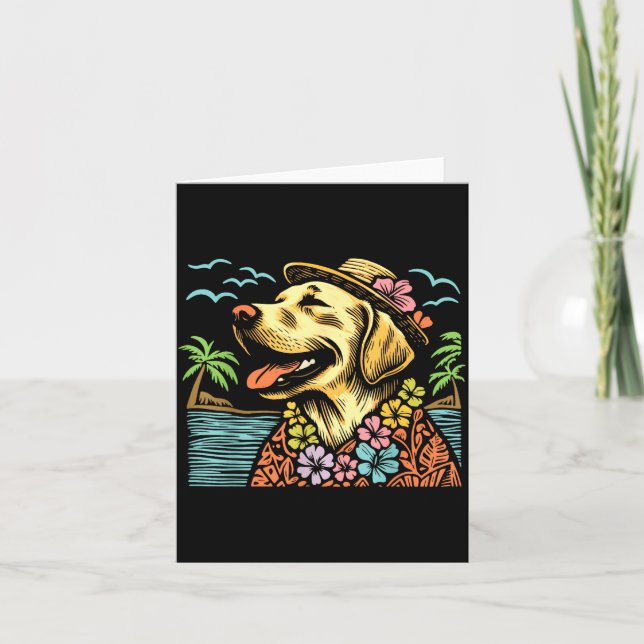 Carte Labrador Retriever Floral Trocal Summer Vibes Hawa (Devant)