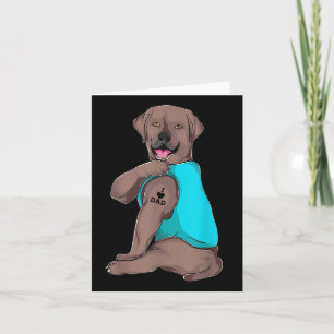 Carte Labrador Retriever I Love Papa Tattoo Apparel, Chi