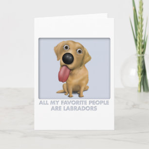 Carte Labrador Retriever (Jaune) favori