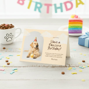 Carte Labrador Retriever Party Casquette voeux d'anniver