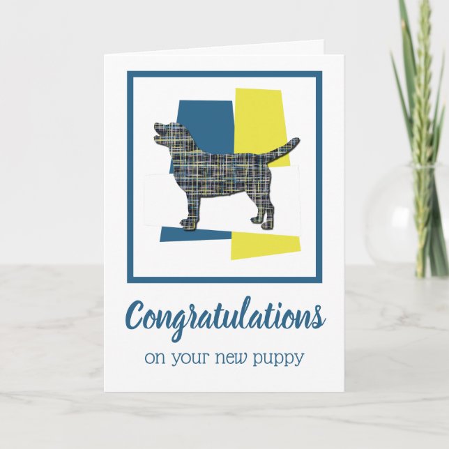 Carte Labrador Retriever Puppy Félicitations (Devant)