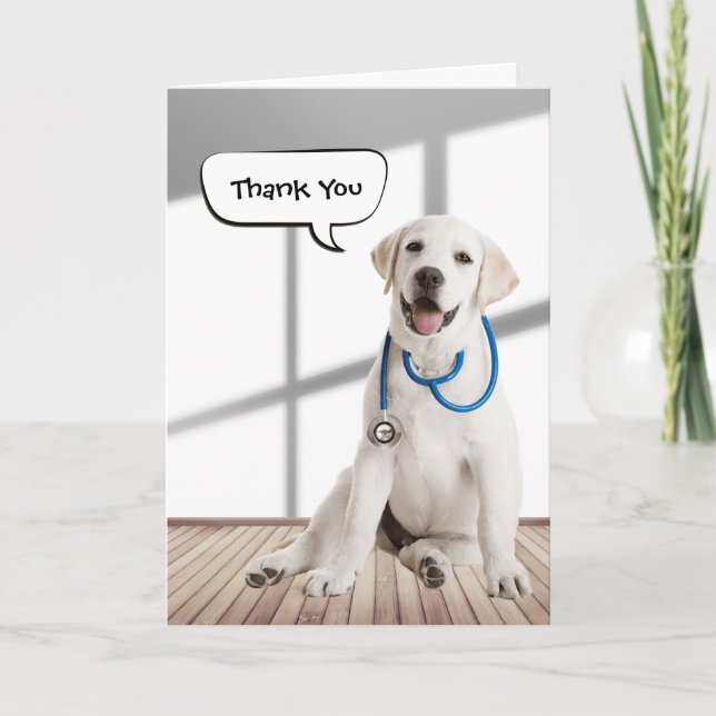 Carte Labrador Retriever Thank You for Veterinarian   (Devant)