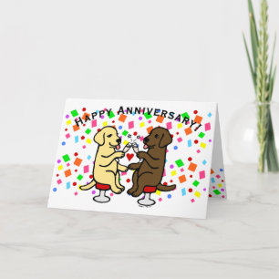 Carte Labradors pour l'anniversaire de mariage