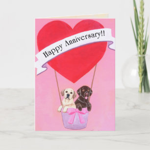 Carte Labradors pour l'anniversaire de mariage