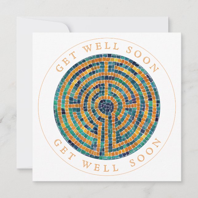 Carte LABYRINTH II Carré Flat Get Well Card (Devant)