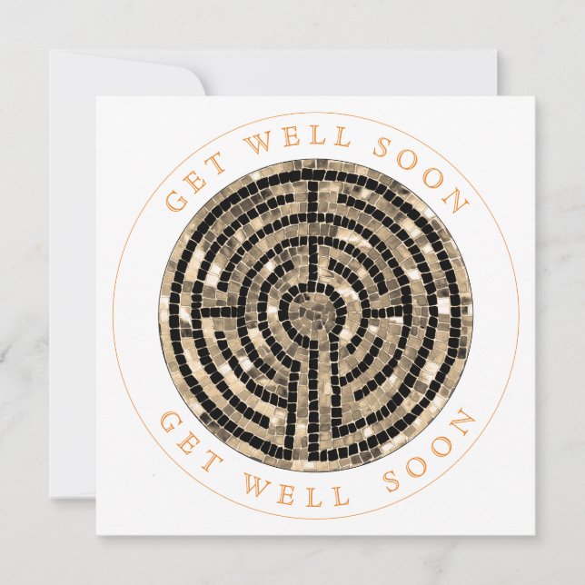 Carte LABYRINTH V Carré Flat Get Well Card (Devant)
