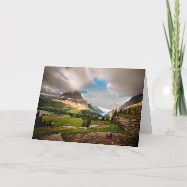 Carte Lac alpin nuageux mountains | (Devant)