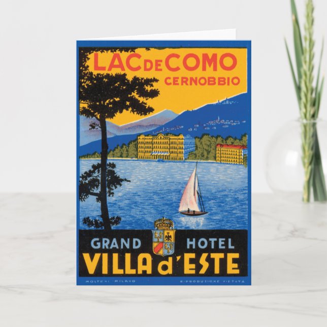 Carte Lac de Como (Devant)