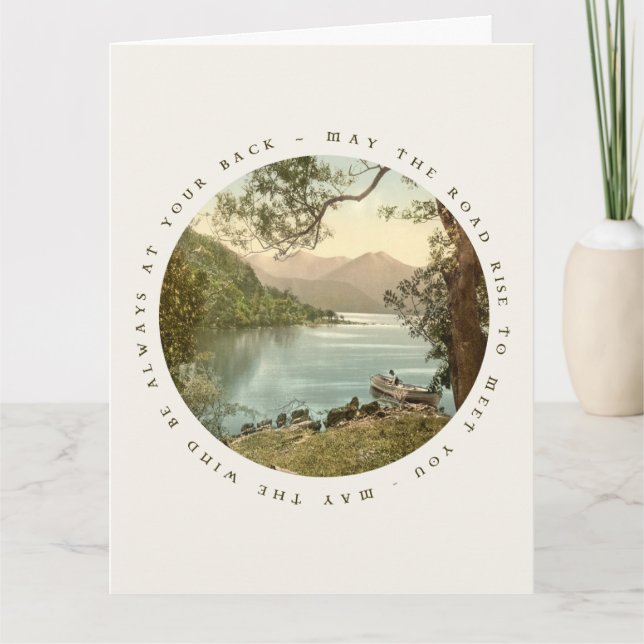 Carte Lac de Kerry Irlande avec Irish Blessing (Devant)