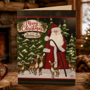 Carte Lac Deerwood Père Noël Noël 