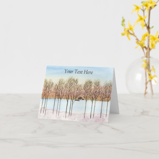 Carte Lac d'hiver (Fleur jaune)