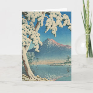 Carte Lac d'hiver de Kawase Hasui