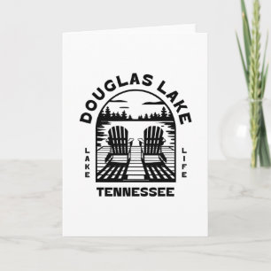 Carte Lac Douglas Tennessee Extérieur Vintage 2 