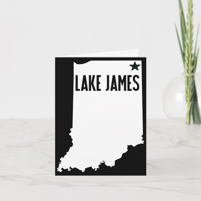 Carte Lac James Angola Indiana comté de Steuben (Devant)