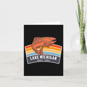 Carte Lac Michigan Grands Lacs Pêche Saumon