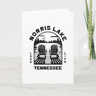 Carte Lac Norris Tennessee Extérieur Vintage 1