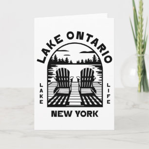 Carte Lac Ontario New York Extérieur Vintage