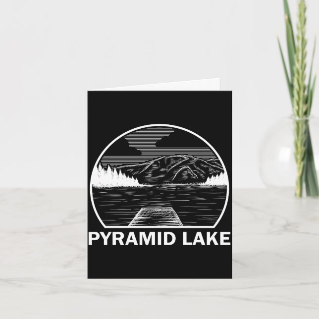 Carte Lac Pyramid Nevada pêche drôle camping été (Devant)