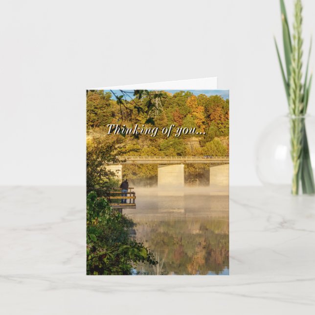 Carte Lac Springfield Automne Pêche Pensée De Vous Ca (Devant)