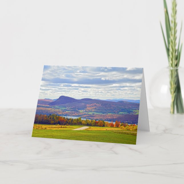 Carte Lac Willoughby, Vermont, en automne (Devant)