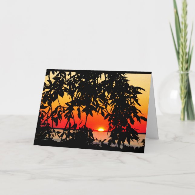 Carte Lac Winnebago Coucher De Soleil Penser À Vous (Devant)