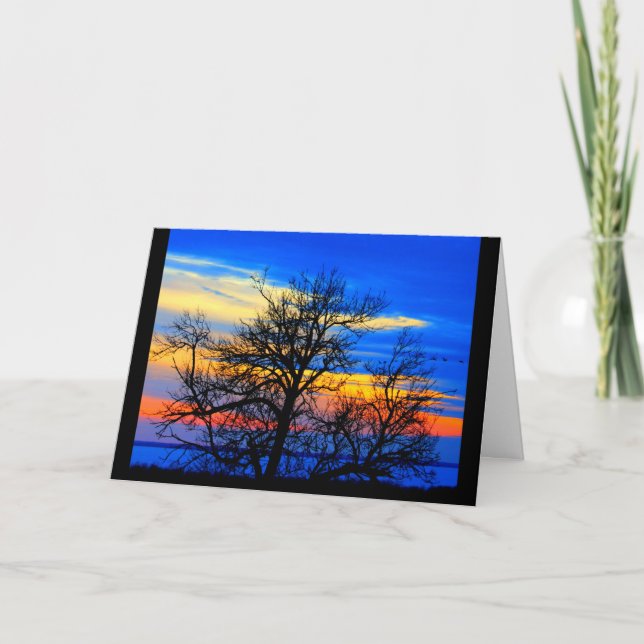 Carte Lac Winnebago Coucher De Soleil Penser À Vous (Devant)