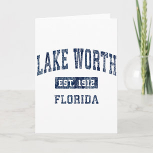 Carte Lac Worth Floride Fl Vintage Sports D établis