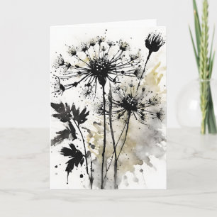 Carte Lace de la Reine Anne - Fleurs aquarelle
