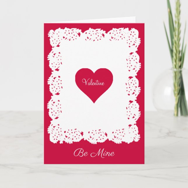 Carte Lace Doily Valentine (Devant)