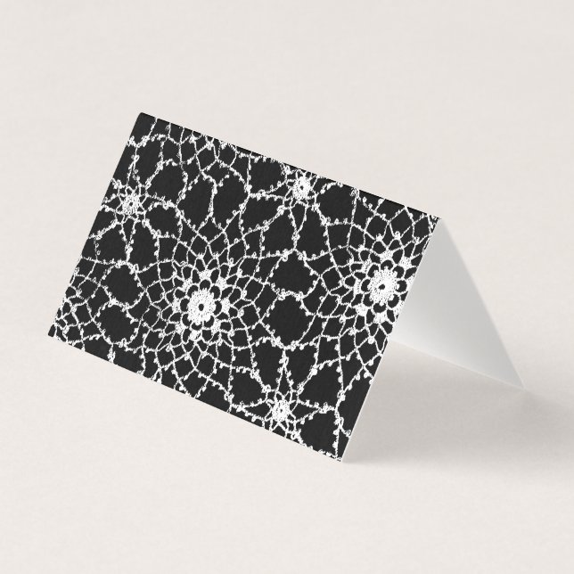 Carte Lace Vintage Noire Et Blanc (Front)