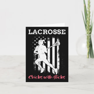Carte Lacrosse Chicks Avec Bâtons Lacrosse