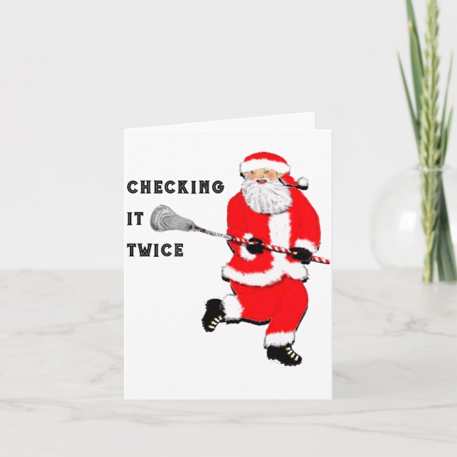 Carte Lacrosse Christmas  (Devant)
