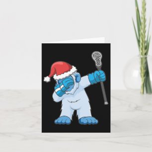 Carte Lacrosse Dabbing Yeti Bigfoot Sasquatch Lax Christ