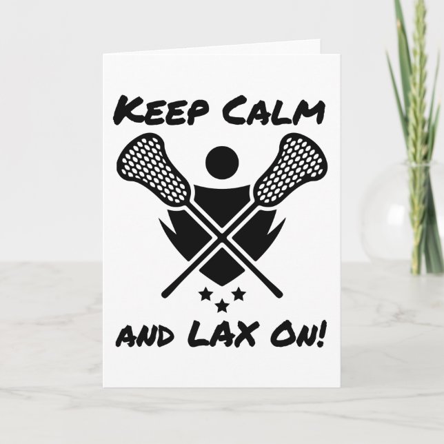 Carte Lacrosse Gardez le calme et le LAX sur Lacrosse Pl (Devant)