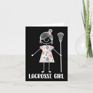 Carte Lacrosse Girl - Lacrosse Team Player Lacrosse