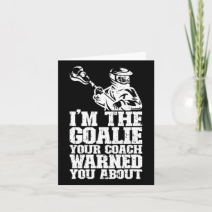 Carte Lacrosse Goalie Lax Goalkeeper Funny Lacrosse Joue