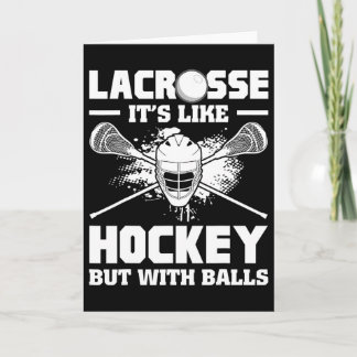 Carte Lacrosse It's Like Hockey But With Funny Player 