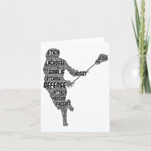 Carte Lacrosse Joueur Jeunes Enfants Hommes Garçons