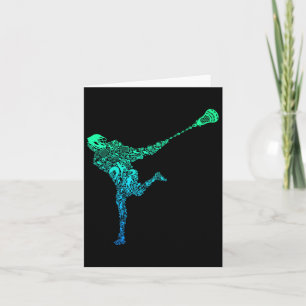 Carte Lacrosse Joueur Jeunes Hommes Enfants Garçons
