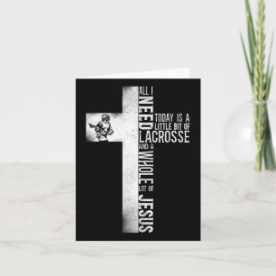 Carte Lacrosse Lax Cross Faith Christian Tout ce dont j'