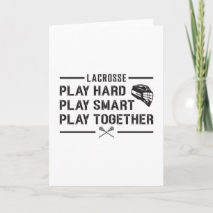 Carte Lacrosse Lecteur Jouer Dur Jouer Smart Team Cadeau