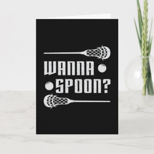 Carte Lacrosse Lecteur Lax Wanna Spoon Stick Drôle Cadea