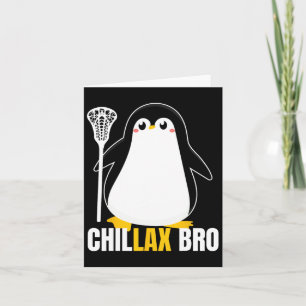 Carte Lacrosse Penguin Funny Lax Team Lacrosse Noël