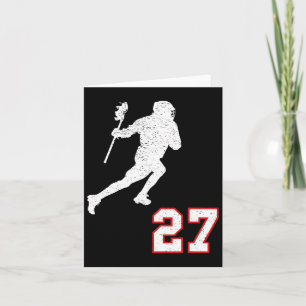 Carte Lacrosse Player Numéro De Cadeau 27 Pour Les Venti