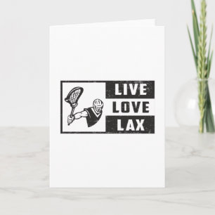 Carte Lacrosse Player Team Live Love Lax Funny Idée cade