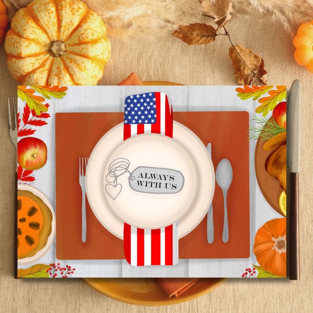 Carte L'action de grâces militaire toujours à notre tabl (Créateur téléchargé)