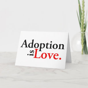 Carte L'adoption est l'amour