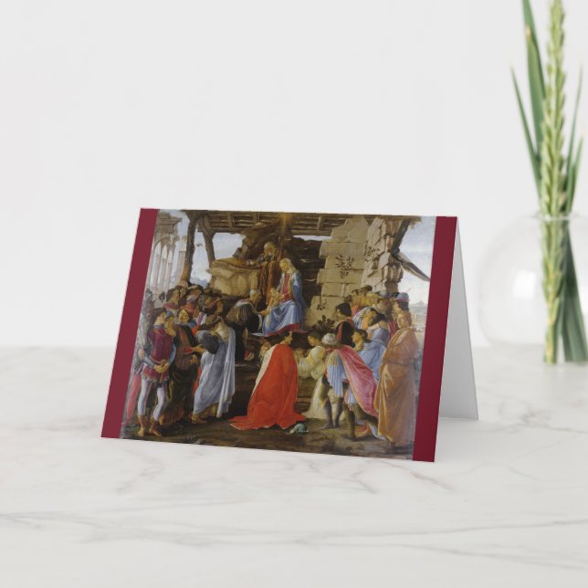 Carte L'adoration de Botticelli pour le grand Noël (Devant)