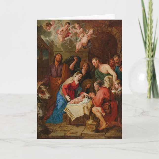 CARTE L'ADORATION DES BERGERS PAR GASPARDE CRAYER (Devant)